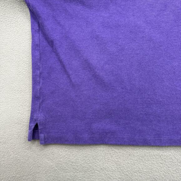 Polo Ralph Lauren Sweater Mens Medium Purple Quarter Zip Cotton Pony Pullover - Picture 8 of 11